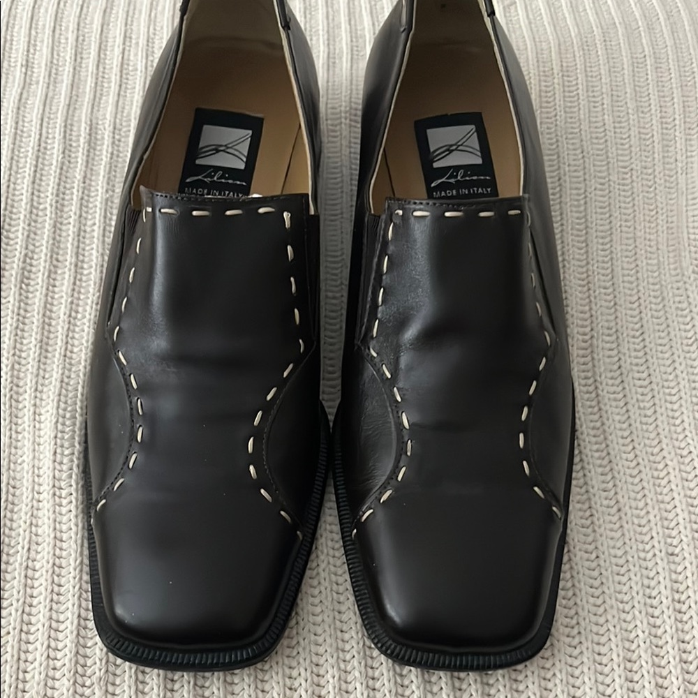 Women Lilian Italian Brown Leather Loafers sz 40